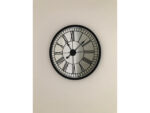 Wandklok Nextime Cleopatra Mirror dia 56cm glas zwart