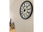 Wandklok Nextime Cleopatra Mirror dia 56cm glas zwart