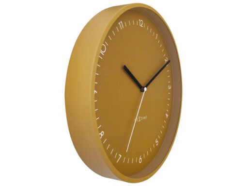 Wandklok Nextime dia 30cm Geel Aluminium Berlin