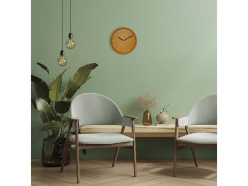 Wandklok Nextime dia 30cm Geel Aluminium Berlin