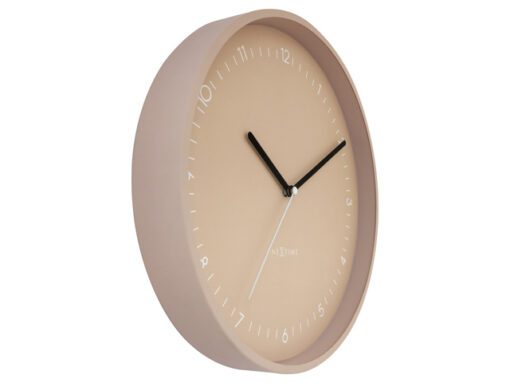 Wandklok Nextime dia 30cm Roze Aluminum Berlin