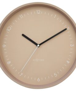 Wandklok Nextime dia 30cm Roze Aluminum Berlin