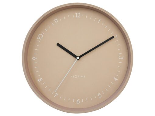 Wandklok Nextime dia 30cm Roze Aluminum Berlin