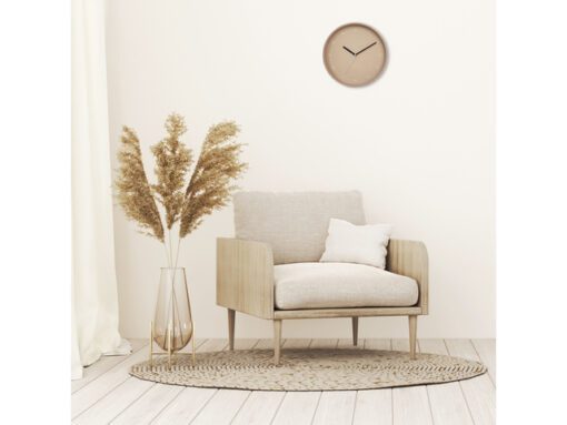 Wandklok Nextime dia 30cm Roze Aluminum Berlin