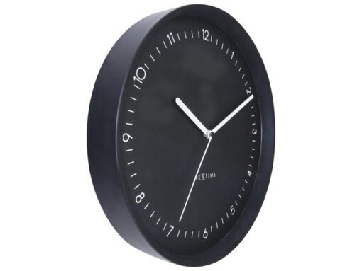 Wandklok Nextime dia 30cm Zwart Aluminum Berlin