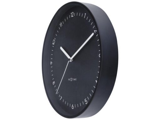 Wandklok Nextime dia 30cm Zwart Aluminum Berlin