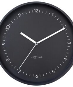 Wandklok Nextime dia 30cm Zwart Aluminum Berlin