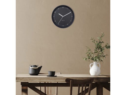 Wandklok Nextime dia 30cm Zwart Aluminum Berlin
