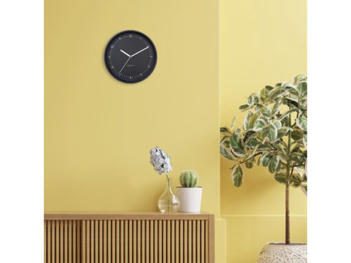 Wandklok Nextime dia 30cm Zwart Aluminum Berlin
