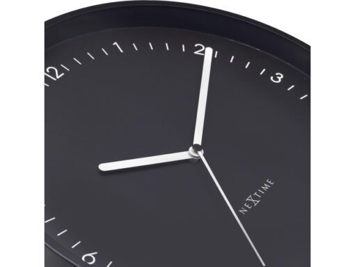 Wandklok Nextime dia 30cm Zwart Aluminum Berlin