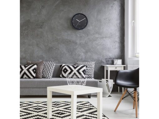 Wandklok Nextime dia 30cm Zwart Aluminum Berlin