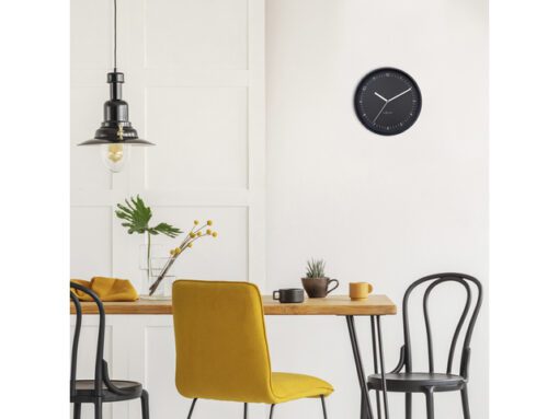 Wandklok Nextime dia 30cm Zwart Aluminum Berlin