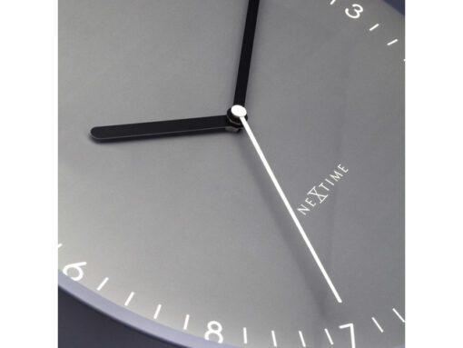 Wandklok Nextime dia 30cm grijs aluminium Berlijn