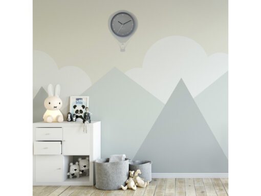 Wandklok Nextime dia 30cm grijs aluminium Berlijn