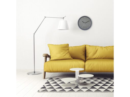 Wandklok Nextime dia 30cm grijs aluminium Berlijn