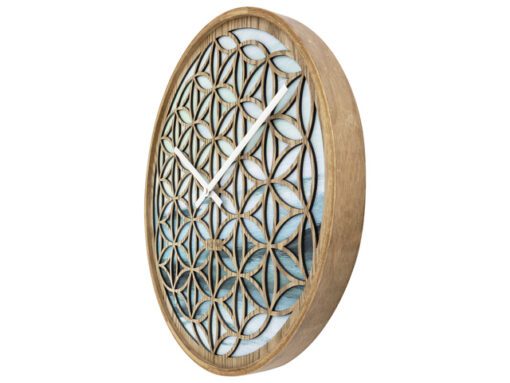 Wandklok Nextime dia 40cm Groen Hout Concord