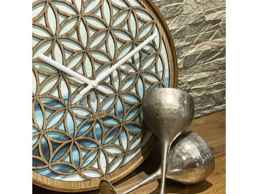 Wandklok Nextime dia 40cm Groen Hout Concord