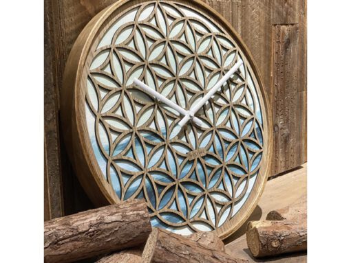 Wandklok Nextime dia 40cm Groen Hout Concord