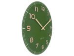 Wandklok Nextime dia 40cm Groen glas/Aluminium Classy Medium
