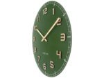 Wandklok Nextime dia 40cm Groen glas/Aluminium Classy Medium