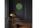 Wandklok Nextime dia 40cm Groen glas/Aluminium Classy Medium
