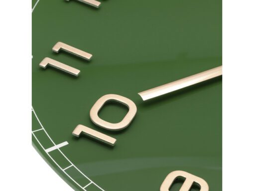 Wandklok Nextime dia 40cm Groen glas/Aluminium Classy Medium