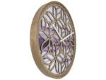Wandklok Nextime dia 40cm Paars Hout Yogi