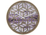 Wandklok Nextime dia 40cm Paars Hout Yogi