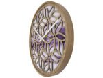 Wandklok Nextime dia 40cm Paars Hout Yogi