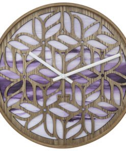 Wandklok Nextime dia 40cm Paars Hout Yogi