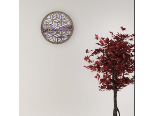 Wandklok Nextime dia 40cm Paars Hout Yogi