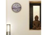 Wandklok Nextime dia 40cm Paars Hout Yogi