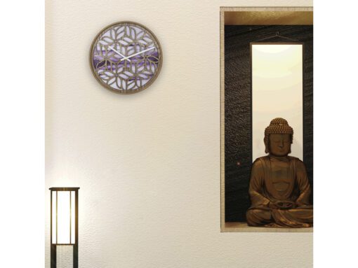 Wandklok Nextime dia 40cm Paars Hout Yogi