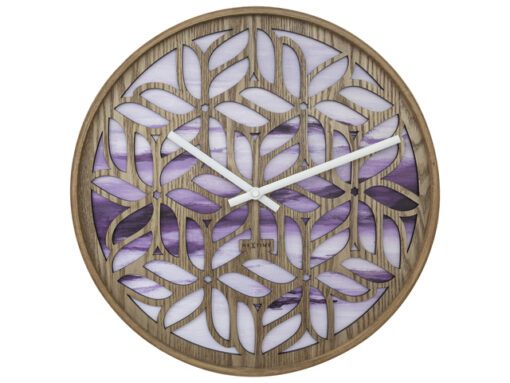Wandklok Nextime dia 40cm Paars Hout Yogi