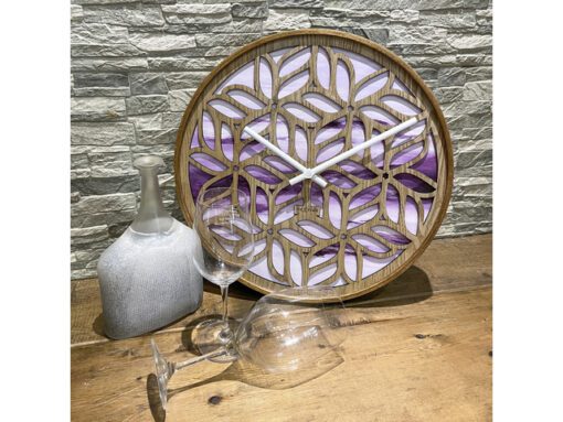 Wandklok Nextime dia 40cm Paars Hout Yogi