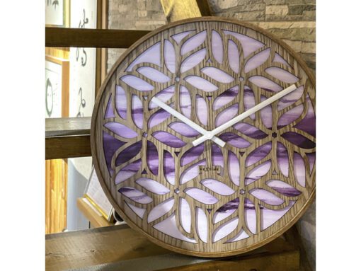 Wandklok Nextime dia 40cm Paars Hout Yogi