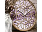 Wandklok Nextime dia 40cm Paars Hout Yogi