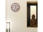 Wandklok Nextime dia 40cm Roze Hout Lotus