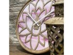 Wandklok Nextime dia 40cm Roze Hout Lotus