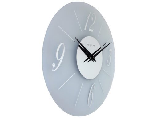Wandklok Nextime dia 43cm glas Frosted/Mirror Dali Round