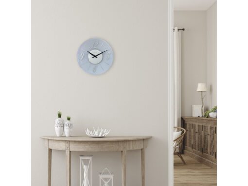 Wandklok Nextime dia 43cm glas Frosted/Mirror Dali Round