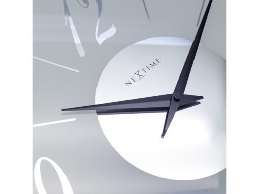 Wandklok Nextime dia 43cm glas Frosted/Mirror Dali Round