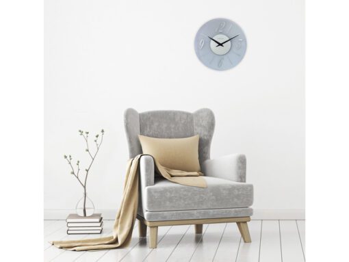 Wandklok Nextime dia 43cm glas Frosted/Mirror Dali Round