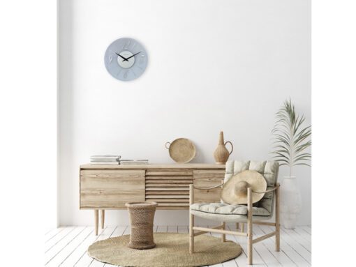 Wandklok Nextime dia 43cm glas Frosted/Mirror Dali Round