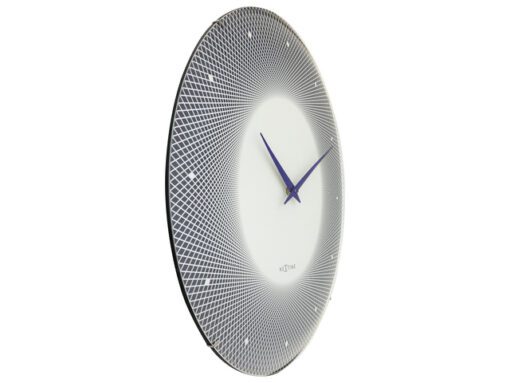 Wandklok Nextime dia 50cm bolvormig glas blauw kunststof    Deep