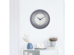 Wandklok Nextime dia 50cm bolvormig glas blauw kunststof    Deep