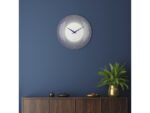 Wandklok Nextime dia 50cm bolvormig glas blauw kunststof    Deep