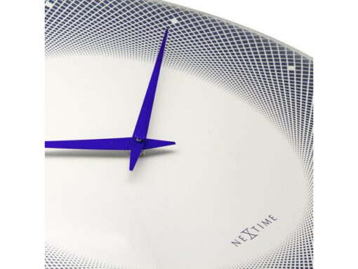 Wandklok Nextime dia 50cm bolvormig glas blauw kunststof    Deep