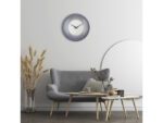 Wandklok Nextime dia 50cm bolvormig glas blauw kunststof    Deep