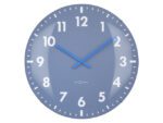 Wandklok Nextime dia 50cm bolvormig glas blauw kunststof    Duomo